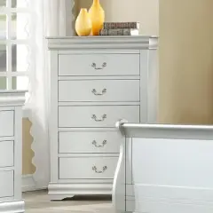 Acme Furniture Louis Philippe Dressers Platinum Finish