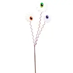 Halloween 3 Monster Eye Stake  -  One Garden Stake 28 Inches -  Spooky  -  F22011  -  Metal  -  Multicolored