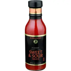 3 Dragons Classic Sweet and Sour Sauce - Case of 6 - 12 fl oz