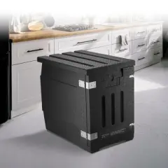VEVOR Insulated Food Pan Carrier, 82 Qt Hot Box for Catering, LLDPE Food Box Carrier with Double Buckles, Front Loading Food Warmer for Restaurant