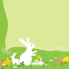 80ct Hippity Hop Letterhead Green: Easter Stationery, Uncoated Paper, 8.5x11 Inches, 80 Sheets, Animal Theme, Great Papers!