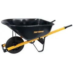 6 cu. ft. Barrow in a Box Steel Wheelbarrow with Never Flat Tire and Steel Handles - True Temper