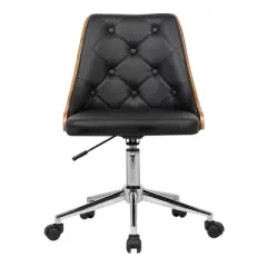 Montclair Mid-Century Office Chair Chrome/Black - Armen Living