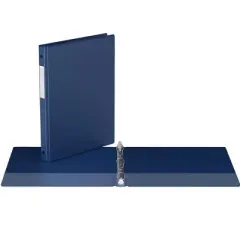 Davis Group 6pk 5/8" Premium Economy Round Ring Binders Royal Blue: Hard Cover, 100 Sheet Capacity, 2 Pockets, Polypropylene