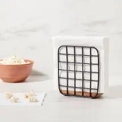 Iron and Mangowood Wire Napkin Holder Black - Threshold&trade;: Freestanding Tabletop Kitchen Holder, Spot Clean