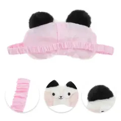 Unique Bargains Portable Pandas Not Adjustable Eye Mask White 1 Pc