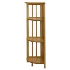 38" Folding 4 Tier Corner Shelf - Flora Home