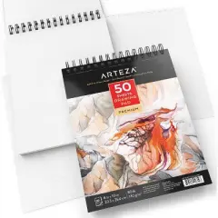 Arteza Paper Pad for Drawing or Sketching, 8x10", 50 Sheets - 2 Pack