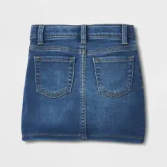 Toddler Girls' Denim Button-Front Skirt - Cat & Jack&trade; Blue 