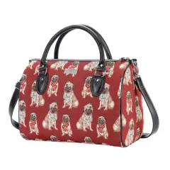 Signare USA Pug Dog Red Travel Bag