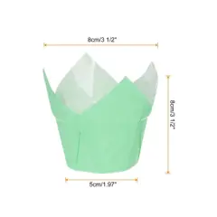 Unique Bargains Greaseproof Paper Tulip Style Disposable Cupcake Liners 50 Pcs