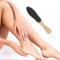 Unique Bargains Double-sided Pointed Head Foot Scrubber Light Yellow 1 Pc