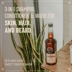 18.21 Man Made Sweet Tobacco 3-in 1 Mens Shampoo+Conditioner+Body Wash, 32 oz