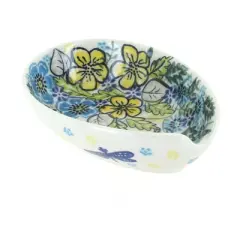 Blue Rose Polish Pottery 89 Vena Small Spoon Rest