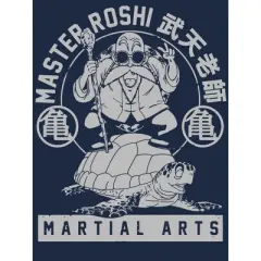 Dragon Ball Z Master Roshi Turtle School Men's Navy Heather T-shirt
