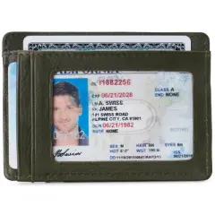 Alpine Swiss RFID Dermot Money Clip Front Pocket Wallet For Men Leather Comes in a Gift Box