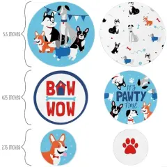 Big Dot of Happiness Pawty Like a Puppy - Dog Baby Shower or Birthday Party Giant Circle Confetti - Party Decorations - Large Confetti 27 Count