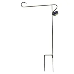 Home & Garden Mini Flag Pole  -  One Flag Holder 30.0 Inches -  Iron Summer Spring Yard Decor  -  8218  -  Iron  -  Black
