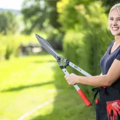 FELCO 250-63, 25in. Hedge Shear w/ Chrome Coated Carbon Steel Blade, I-Beam Handles, Ultra Light, Swiss Made