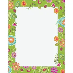 Great Papers Paisley Flowers Letterhead 80 count 2012383