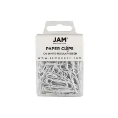 JAM Paper Colored Office Desk Supplies Bundle White Paper Clips & Binder Clips 1 Pack of Each 2/pack