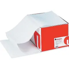 UNIVERSAL Green Bar Computer Paper 15lb 14-7/8 x 11 Perforated Margins 3000 Sheets 15850