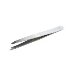 Browgame Original Slanted Tweezer - Tweezers for Fine Hair - White - 1 pc