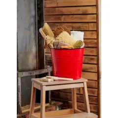 Behrens 2.75gal Cleaning Pail with Wood Handle Red