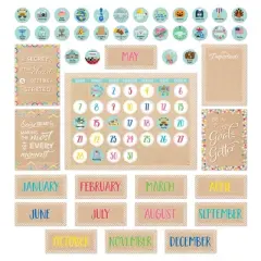 Creative Teaching Press&reg; Krafty Pop Calendar Set Bulletin Board Set, 87 Pieces