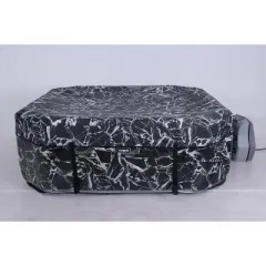 4 to 6 Person Inflatable Hot Tub &ndash; 82.7" Square Outdoor Spa with 105 Bubbling Jets, Wave Massage System, Marbleized Design