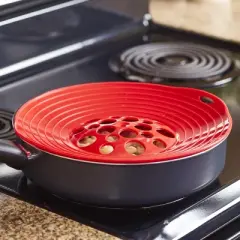The Lakeside Collection Silicone Boil Over Spill Stopper & Splatter Screen &ndash; For 6&rdquo;-10&rdquo; Pots