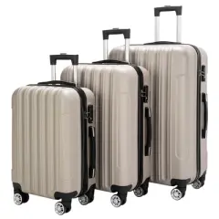KTMBDW 3 Piece Luggage Sets, Lightweight with Spinner Wheels TSA Lock Hardside Travel Rolling Suitcases 20/24/28in for Carry On Check-in Business Trip