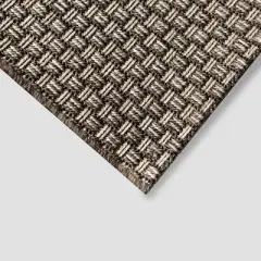 Basketweave Outdoor Rug Coffee - Smith & Hawken