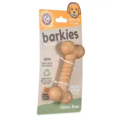 Arm & Hammer PP+Pine Saw Dust Classic Bone Dog Toy - Peanut Butter Flavor - 5"
