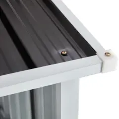 70.9" Garden Log Storage Shed Galvanized Steel Log Holder With Roof Ventilation Firewood Stand For Outdoor Backyard Patio Porch