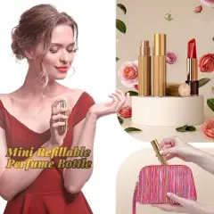 10ml Metal Perfume Atomizer Travel Refillable,Bottom-Filling Fragrances Perfumes Bottle,Mini Cologne Dispenser, Portable Sprayer