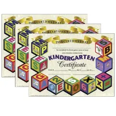 Hayes Publishing Kindergarten Certificate 8.5" x 11" 30 Per Pack 3 Packs (H-VA501-3)