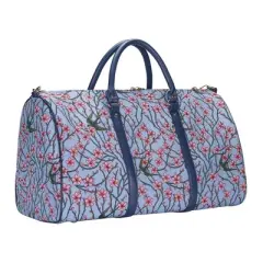 Signare USA Licensed Almond Blossom And Swallow Blue Big Holdall/Duffel Bag