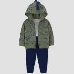 Carter's Just One You&reg; Baby Boys' Dino Cotton Cardigan & Bodysuit - Green/Gray