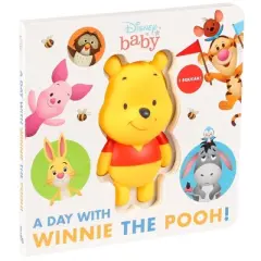 Disney Baby: A Day with Winnie the Pooh! - (Squeeze & Squeak) by Maggie Fischer (Board Book)