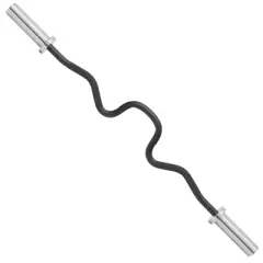 Philosophy Gym 47" Super Curl Olympic Barbell - 400LB Capacity 4 Needle Bearing 2" Weightlifting Bar