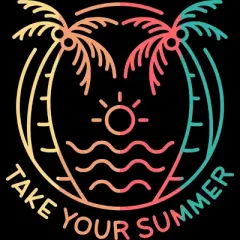 Women's Design By Humans Take Your Summer By VEKTORKITA Racerback Tank Top