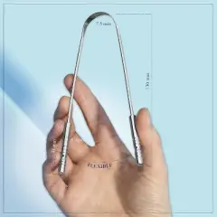 MasterMedi Tongue Scraper for Adults with Multicolor Travel Cases, Reduce Bad Breath, Tongue Cleaner for Oral Care & Hygiene (Pack of 2)