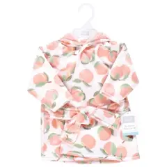 Hudson Baby Infant Girl Mink with Faux Fur Lining Pool and Beach Robe Cover-ups, Peach