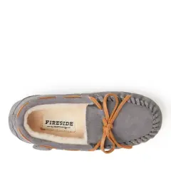 Fireside By Dearfoams Kid's Parke Genuine Shearling Moccasin