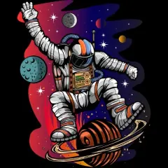 Women's Design By Humans Space Ride By Adamzworld Racerback Tank Top