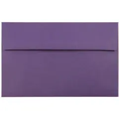 JAM PAPER A9 Premium Invitation Envelopes - 5 3/4 x 8 3/4 - Dark Purple - 50/Pack
