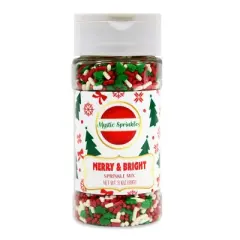 Mystic Sprinkles Merry & Bright Sprinkle Mix 3.1oz Bottle