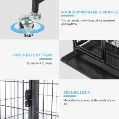 Karl Home 26 Inch Durable Metal Cat  Dog Cage