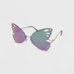Women's Rimless Metal Butterfly Novelty Sunglasses - Wild Fable&trade; Green